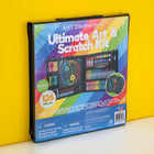 Art 101 Ultimate Scratch Kit with 126 pieces-Convenient carrying case stores your artistic tools so they can be used at home or on the road
