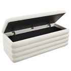 Modway Mezzo Boucle Upholstered Storage Bench - Cloud-8