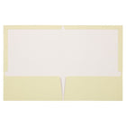 JAM Paper Glossy Two Pocket Presentation Folders, Ivory, 100 Pack (385GIVB)-Size: 9.5" x 11.5"