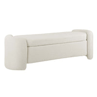 Modway Nebula Boucle Upholstered Bench - Ivory-Modern Storage Bench