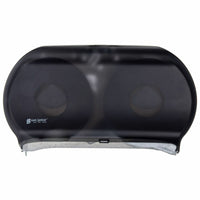 San Jamar Jumbo Bath Tissue Dispenser - Double Roll - 19.29" L X 5.5"W X 11.83"H - Black-A cost-wise solution