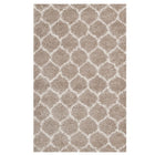 Modway Solvea Moroccan Trellis Shag Area Rug - 5 ft W x 8 ft L - Beige/Ivory-Moroccan Trellis Shag Area Rug