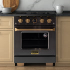 Kucht 30" KXD Series Dual Fuel Range Propane Gas - Gemstone-Matching the power of professional kitchens, this range features a convection oven with 2-bake elements of 3,000-Watt base and 850-Watt top and a broiler heating element of 3,500-Watt top