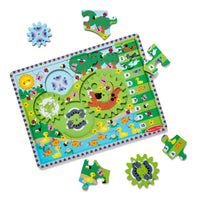 Melissa & Doug Puzzle en bois pour animaux en bois - 24 pièces-Puzzle de chasse aux animaux