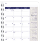 Blueline 2026 DuraGlobe 14-Month Monthly Planner - Bamboo Fibre Paper - 8-7/8" x 7-1/8" - Joyful - Bilingual-Telephone and address section