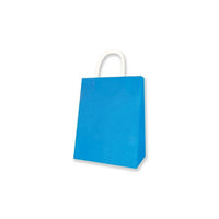 Millbrook Studios Kraft Bags - Medium - Bright Blue - 12 Pack (00510)-10.13" x 4.75" x 7.88"