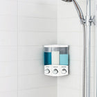 Better Living Euro Dispenser Trio - White-Installs in minutes without tools, using waterproof silicone adhesive and 2-way tape (included)