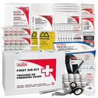 First Aid Central - Trousse de premiers soins Type 2 - Grande - CSA Z1220-24 - Boîtier en métal-Emballée dans un boîtier métallique mural durable avec logo bilingue de trousse de premiers soins.