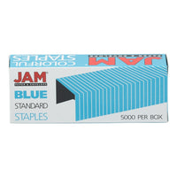 JAM Paper Standard Size Colourful Staples - Royal Blue - 5000 Pack-Colour: Blue | Universal fit staples are packed in full strip