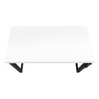 Monarch Specialties 7681 48" Computer Desk - White/Adj.Height/ Black Metal-10
