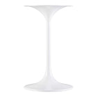 Modway Lippa 20" Round Faux Travertine Side Table - White Travertine-Assembly Required