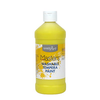 Handy Art Little Masters Washable Tempera Paint - Yellow - 473 mL-Opaque blendable colours are bright & rich, won't chip, flake or crack when dry