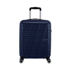 American Tourister Surftime Spinner Carry-on - Metallic Blue-Dual Spinner wheels make it easy to navigate narrow airplane aisles as well as over a variety of surfaces.