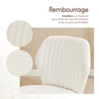 Elle Decor - Chaise de travail en tissu Kylian - Crème-La conception sans appuie-bras maximise l’espace de travail et permet à la chaise de se glisser parfaitement sous un bureau entre les utilisations