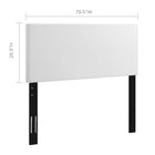 Modway Taylor Upholstered Faux Leather King and California King Headboard - White-King and California King Size