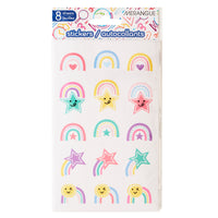 Merangue - Pack d'autocollants - Arc-en-ciel - 120 autocollants/paquet-Comprend 8 feuilles d'autocollants arc-en-ciel (120 autocollants/paquet)