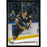 Mario Lemieux Penguins Action - Framed Canvas - 22" x 31"-Premium canvas print with gallery-wrapped edges