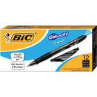 BIC Gelocity Gel Pens Retractable – 0.7 mm – Black – 12 Pack-Gel ink is vibrant and smooth flowing for effortless writing