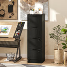 HOMCOM 4-Drawer Letter/A4 Filing Cabinet with Lock - Black-Adjustable rail in each drawer to fit A4 and letter-size folders
