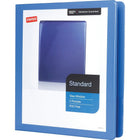 Staples – Reliure de présentation standard à anneaux en D, 1 po, pervenche-Les anneaux inclinés sont dotés d'une plus grande capacité de feuilles que les anneaux ronds de la même grandeur