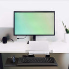 IntekView - Plateau de clavier idéal - 25" x 10" - Gaucher - Porte-copie-Structure en acier avec finition résistante en peinture époxy noire
