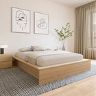 Nexera James Platform Bed - Queen Size - Natural Blonde Oak-Easy Assembly and Delivery: Hassle-free assembly, doorstep delivery, plus a one-year warranty for a convenient bedroom upgrade