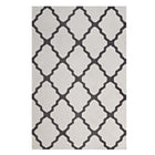 Modway Marja Moroccan Trellis Area Rug - 5 ft W x 8 ft L - Ivory/Charcoal-Moroccan Trellis Area Rug
