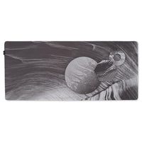 ONEofZERO Large Premium Desk Pad - Anti Slip Rubber Bottom - Anomalies Lunar-Tightly Woven Stitched Edges: For enhanced durability and to reduce fraying over time