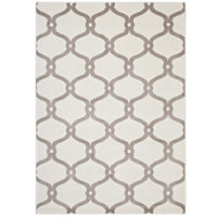 Modway - Beltara Treillis transitionnel en maillon de chaîne Tapis de 5 pi l x 8 pi L - Beige et ivoire-Tapis de transition en maillage de chaîne