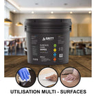Gritt Commercial - Lingettes nettoyantes multi-usages pour surfaces avec seau - Parfum frais - 20,3 x 15,2 cm - 800 lingettes par rouleau - Paquet de 4-Dimensions des lingettes : 8 po de hauteur x 6 po de largeur