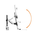 ShoppingAll - Convertisseur de bureau assis-debout réglable en hauteur avec rehausseur de moniteur – 25 po – Blanc-2 niveaux gain d’espace – plateforme pour moniteur/portable et plateau clavier pleine largeur pour libérer la surface du bureau