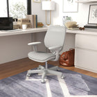 Vinsetto - Petite chaise de bureau en maille avec roulettes - gris-Roulettes pour déplacer la chaise facilement à tout moment