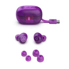JLab Go Pop True Wireless Earbuds with Active Noise Cancelling - Transparent Purple-10mm Dynamic Driver