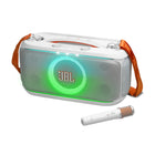 JBL PartyBox On-the-Go 2 Plus Portable Party Speaker - White-Instant karaoke with EasySing AI vocal removal from any song