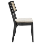 Modway Caledonia Wood Dining Chair - Black/Beige-Includes Non-Marking Foot Caps