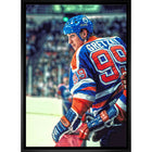Wayne Gretzky Edmonton Oilers Jumping Over Bench - Framed Canvas - 22" x 31"-Premium canvas print with gallery-wrapped edges