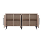 Manhattan Comfort Jodie 64.6" Mid-Century Modern Sideboard - Whitewashed Oak-15.7" L x 64.6" W x 32" H