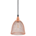 Modway - Glimmer Or rose en forme de cloche Lumière suspendue-Câble tressé à deux noyaux ajustable