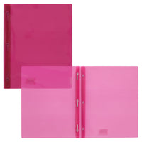 Staples 3-Prong Fastener Poly Report Cover - Red-Red Poly Report Covers with tang