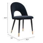 Zuo Menlo Dining Chair - Black - Set of 2-6