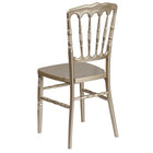 Flash Furniture HERCULES Series Gold Resin Stacking Napoleon Chair-Gold Finish