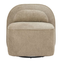 Zuo Kakao Swivel Chair - Olive Brown-Shearling style fabric