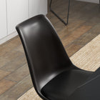 HOMCOM Modern Dining Chairs with PU Leather Cushion & Wood Frame - Black - Set of 4-Attached non-skid foot caps can well prevent ground scratches