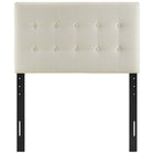 Modway Emily Upholstered Fabric Twin Headboard - Ivory-Fiberboard and plywood frame