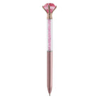 Merangue - Stylo à bille à torsion en diamant avec cristaux - 1,0 mm - encre noire - couleurs assorties-Sommet en diamant avec cristaux colorés à l'intérieur du corps du stylo