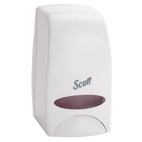 Distributrice manuelle de produits pour les soins de la peau en cartouche de Scott Essential (92144) - Capacité de 1 L - Blanc-Dimensions de la distributrice de produits pour soins de la peau