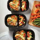 Rubbermaid TakeAlongs Divided Meal Prep Containers - 887 mL (3.7 Cup) - Black - 5 Pack-Containers stack and nest easily, so they take up less space in your cabinets and fridge