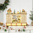 HOMCOM - Calendrier de l’Avent lumineux boutique avec tiroirs compte à rebours - village-Convient pour la maison ou le bureau, sur la table, le manteau, la cheminée, etc. 
