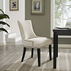 Modway Marquis Fabric Dining Chair - Beige-Solid Rubberwood Legs