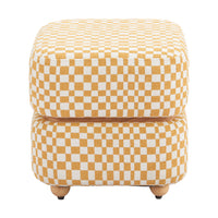 Zuo Haki Ottoman - Multicolor-Rubberwood leg